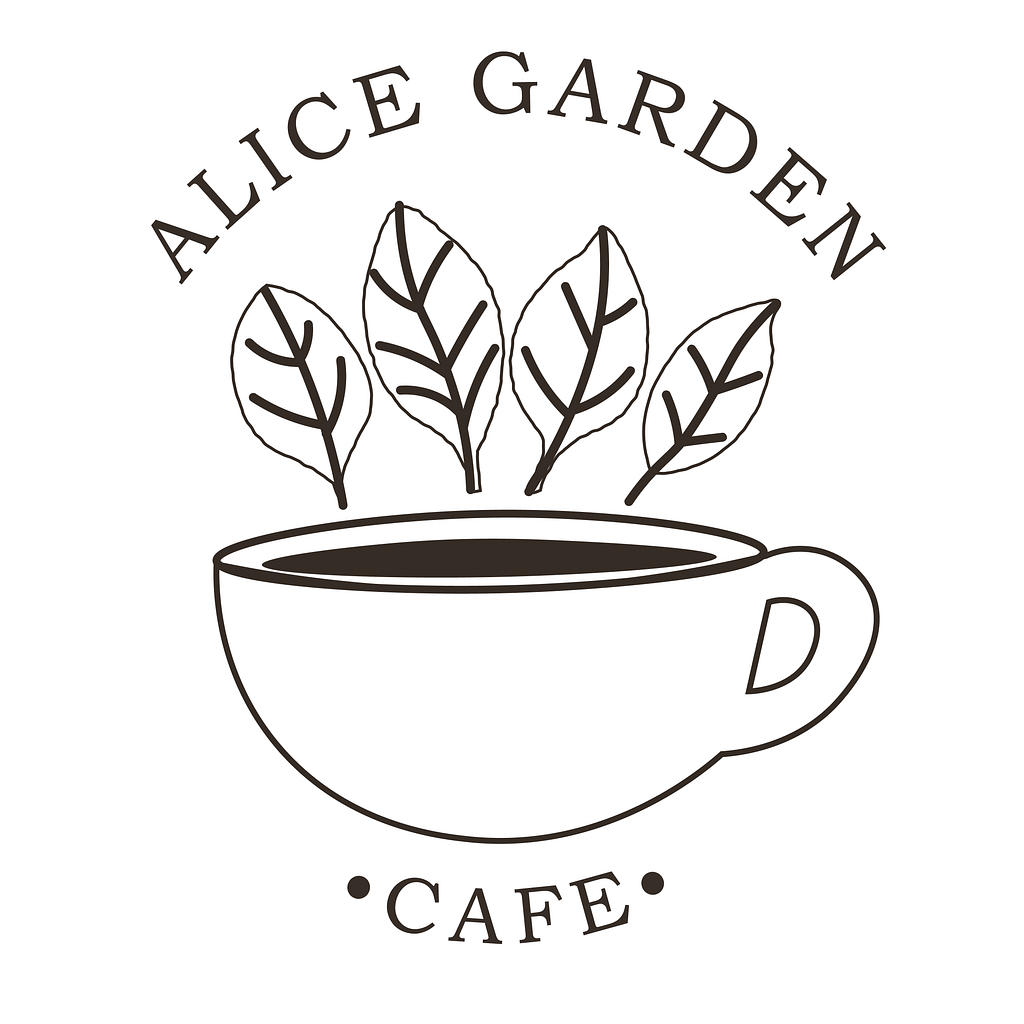 Alice Garden Café logo – single colour version